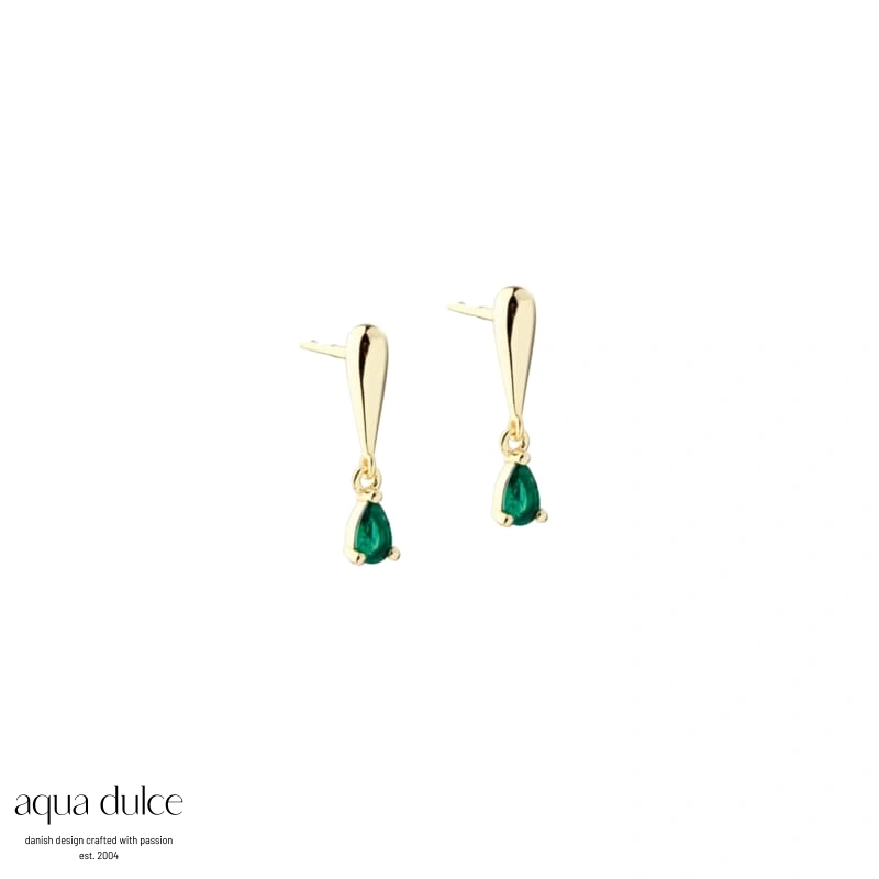 Aqua Dulce Shiny Verde Drop ørestikker 6548