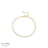Aqua Dulce Tennis armbånd i forgyldt sterling sølv 6718