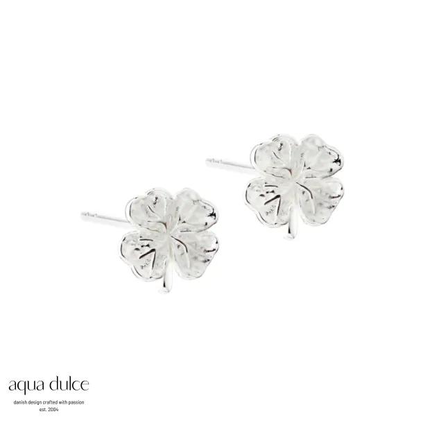 Aqua Dulce Clover ørestikker i sterling sølv 6884