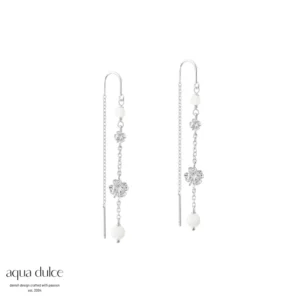 Aqua Dulce Clover øretråd i sterling sølv 6886