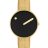 Picto 34087-0914 – 34 mm sort/guld designur med mesh lænke