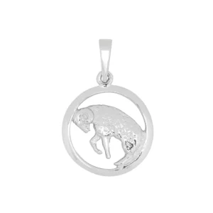 SIERSBØL rhodineret sterling sølvvedhæng Vædderen 15 mm