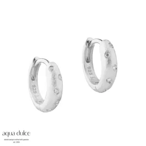 Aqua Dulce Dreamlit Hoop Silver 20 mm